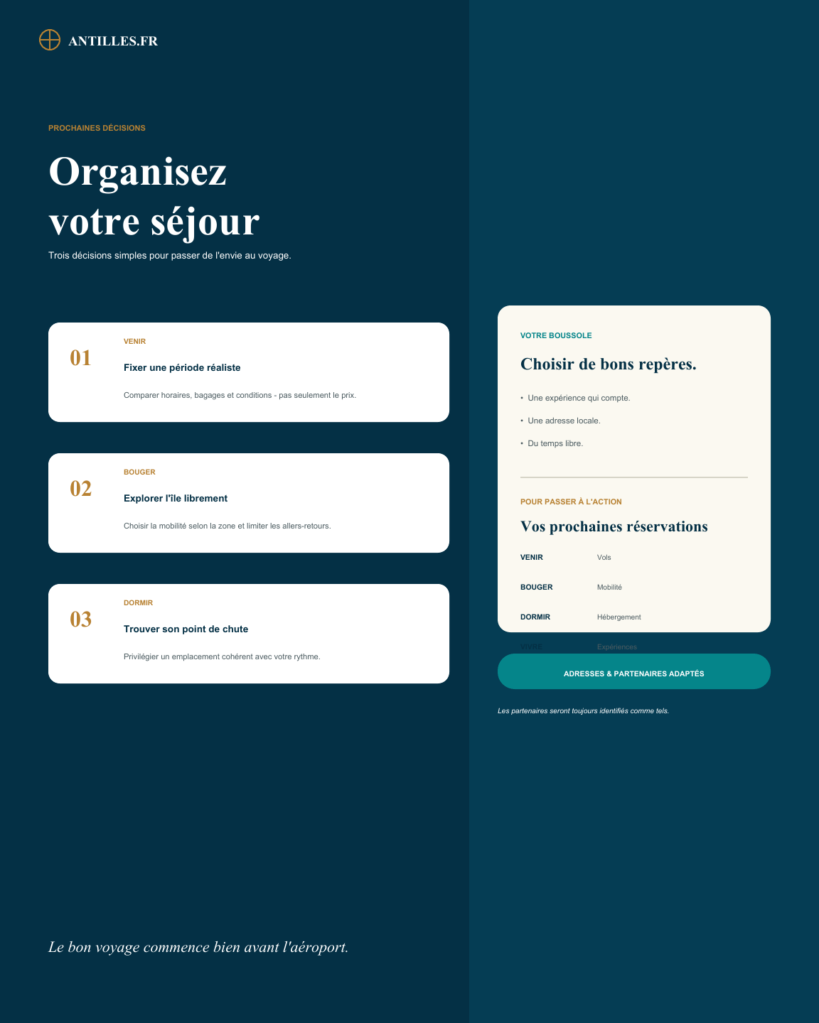 Page Organisation du vrai Carnet Martinique